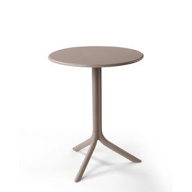 Caseys Furniture Net Garden Lounge Set Tortora, grey round bistro table with tripod base, fiberglass polypropylene construction
