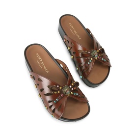Boho Embellished Butterfly Slides