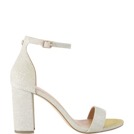 Capo Lurex Block Heeled Sandals