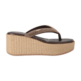 Riviera Embellished Raffia Flatforms