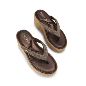 Riviera Embellished Raffia Flatforms