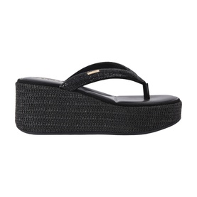 Riviera Embellished Raffia Flatforms
