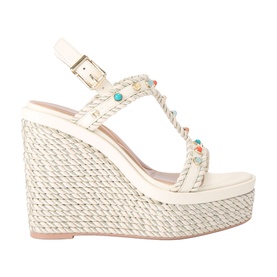 Sorella Embellished Woven Wedge Sandals