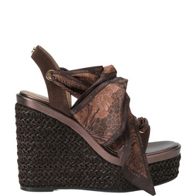 Sorrento Scarf Wedge Heels