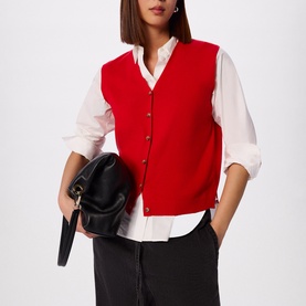 Button Front Knitted Tank Top
