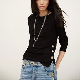 Giulia Button Detail Top
