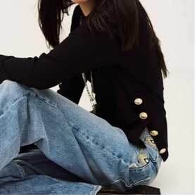 Giulia Button Detail Top