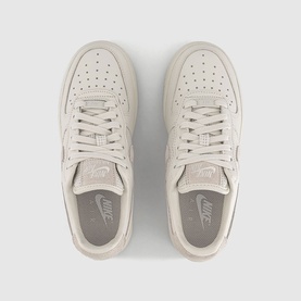 Nike Phantom White low-top leather trainers, overhead pair shot showing perforated toe box and tonal laces