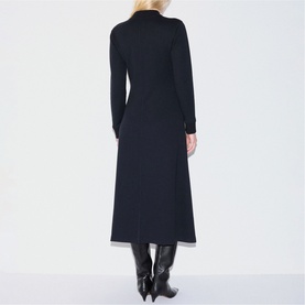 Heavy Button Flared Dress