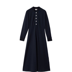 Heavy Button Flared Dress