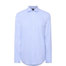 Hugo Boss light pastel blue single cuff regular fit formal shirt in 100% cotton, long sleeves with classic collar