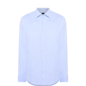 Hugo Boss Single Cuff Regular formal shirt in light blue, 100% cotton, with classic collar and button-front placket