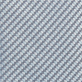 Hugo Boss light pastel blue silk blend tie with diagonal geometric woven pattern