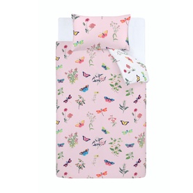 Butterfly Garden Duvet Set Pink