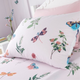 Butterfly Garden Duvet Set Pink