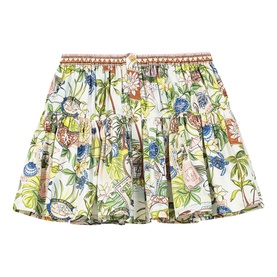 Printed Mini Flared Skirt