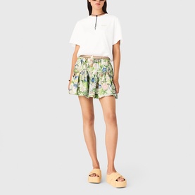 Printed Mini Flared Skirt