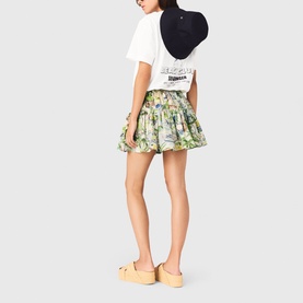 Printed Mini Flared Skirt