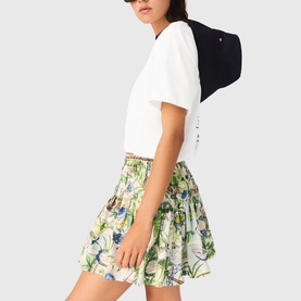 Printed Mini Flared Skirt