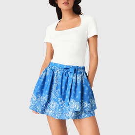 Bandana Mini Flared Skirt