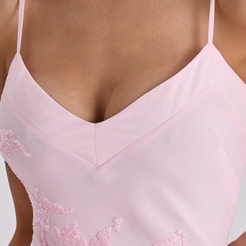 Anastelle Hand Beaded Satin Maxi Dress