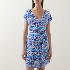 Mari Printed Wrap Dress