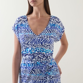 Mari Printed Wrap Dress