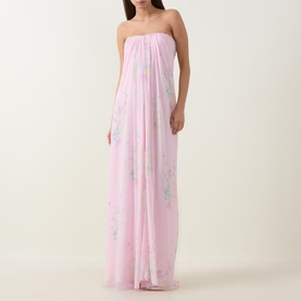 Emara Floral Print Bandeau Dress