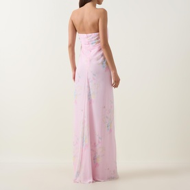 Emara Floral Print Bandeau Dress