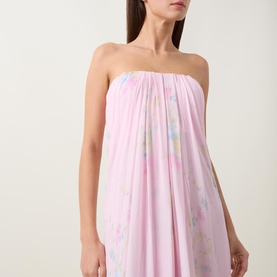 Emara Floral Print Bandeau Dress