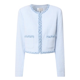 Azulia Denim Trim Tweed Jacket