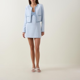 Azulia Denim Trim Tweed Jacket