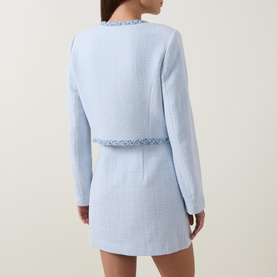 Azulia Denim Trim Tweed Jacket