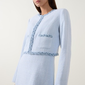 Azulia Denim Trim Tweed Jacket