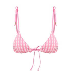 Bella Gingham Triangle Bikini Top