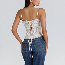 Rania Floral Lace Corset Top