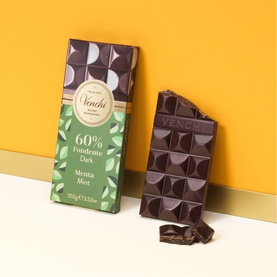 Dark Chocolate Bar With Mint Crunchy Grains 100g