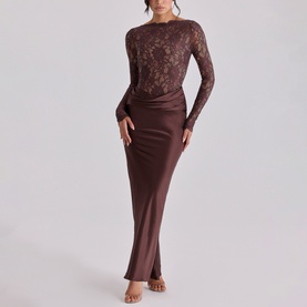 Yasmeen Lace Draped Dress