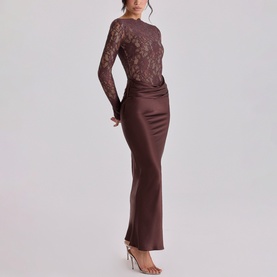 Yasmeen Lace Draped Dress