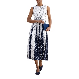 Angelica Polka Dot Flared Dress