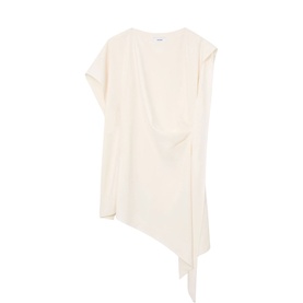Athena Asymmetric Draped Mini Dress