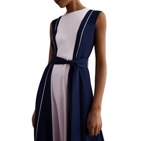 Louise Colour Block Flared Dress