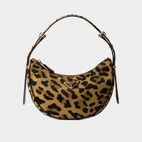 Leopard Print Mini Leather Shoulder Bag