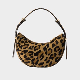 Leopard Print Mini Leather Shoulder Bag