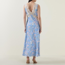 Lysandra Floral Lace Trim Slip Dress