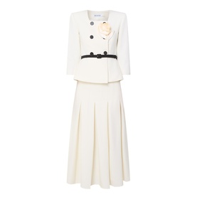 3D Flower Pleated Dress