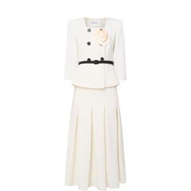 3D Flower Pleated Dress