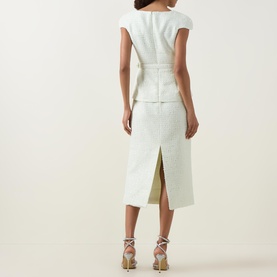 Boucle Double-Breasted Pencil Dress