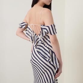 Stripe Ruffle Dress