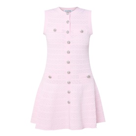 Pointelle Diamante Mini Dress